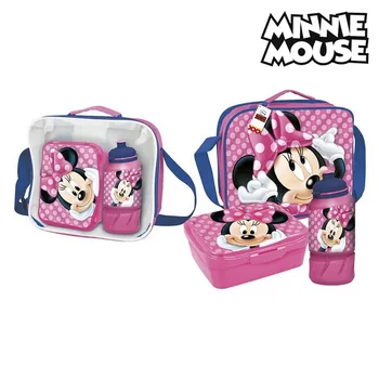 

Lunchbox with Accessories Minnie Mouse Burgundy