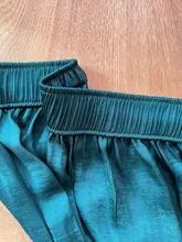 Pantalones de pierna ancha de seda para mujer, mallas tobilleras sueltas de pierna ancha, informales, cintura elástica, RZBY110