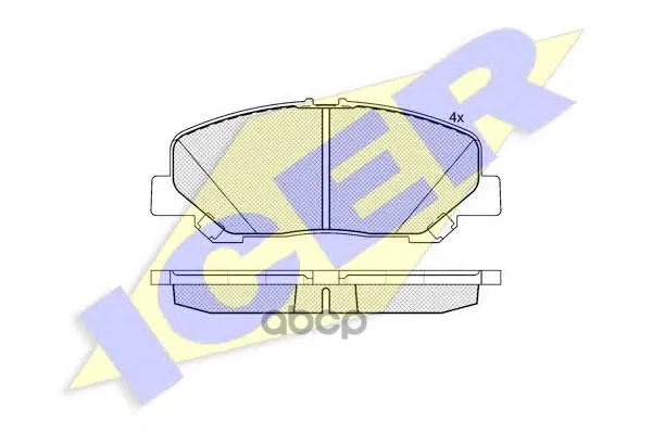 181897_колодки Дисковые Передние! Toyota Previa 2.4/3.5 05 Icer 181897 Icer арт. 181897