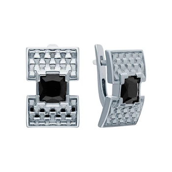 

Silver earrings with cubic zirconia sunlight sample 925