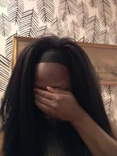 Pelucas de diadema rizadas y rectas Yaki, pelo sintético liso, sin pelucas frontales de encaje para mujeres negras, hechas a máquina de Wigs16-28 pulgadas