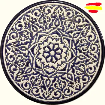 

Ceramic plate 21cm./8.3 in. - Ceramics glazed up handmade - made in Spain - Spanish - Seville - MIJASCERAMIC crafts -