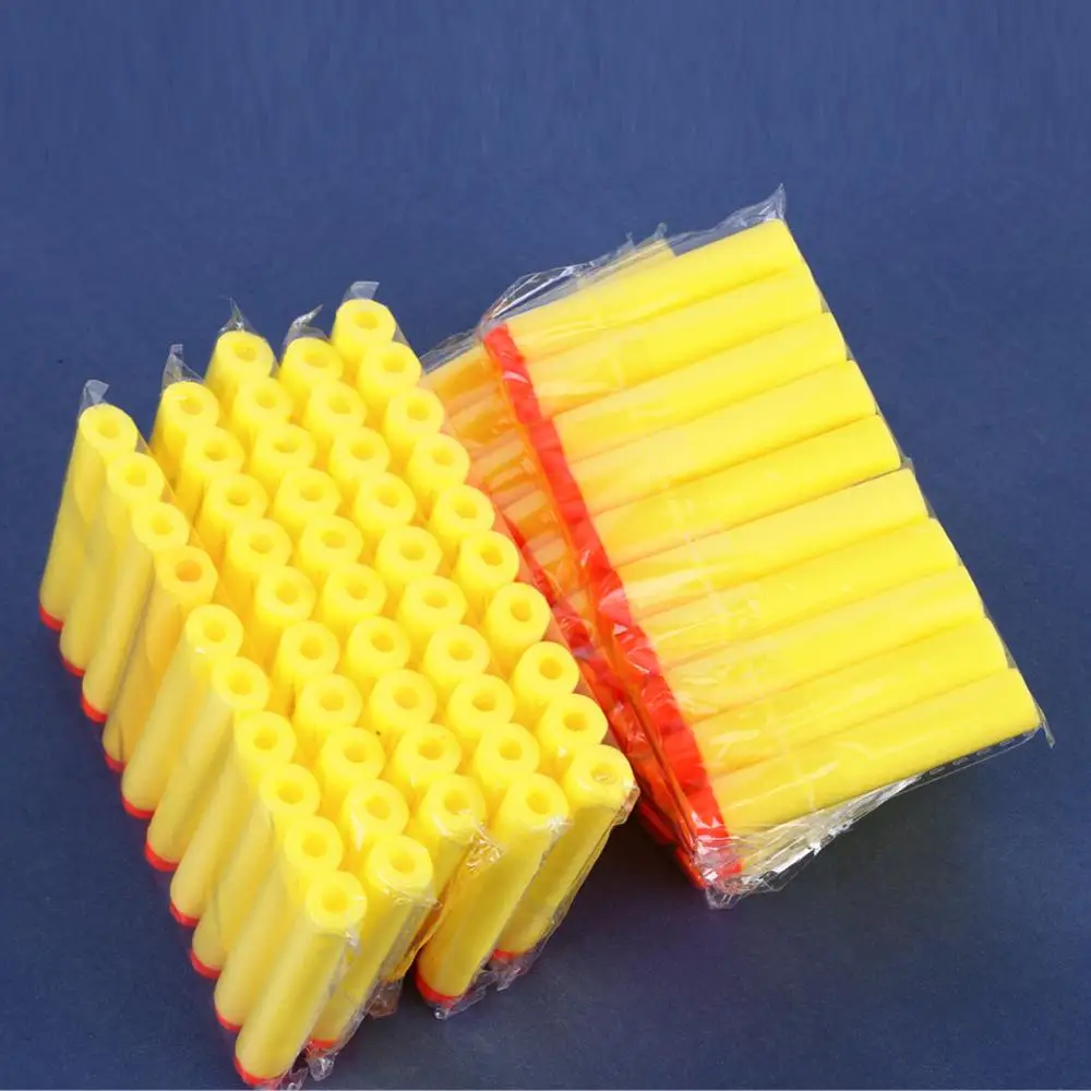 100pcs For Nerf Bullets EVA Soft Hollow Hole Head 7.2cm Refill Bullet Darts for Nerf Toy Gun Accessories for Nerf Blasters