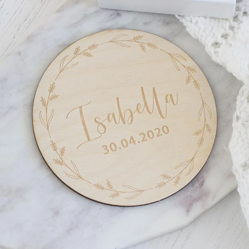 Plaque D Annonce De Bebe En Bois Guirlande De Nom Personnalisee Signe De Nom Accessoires Photo D Annonce De Naissance 1 Piece Aliexpress