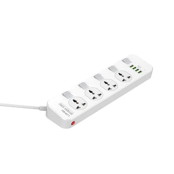 

USB extension lead power strip, 4 multi USB plug charger, 5 gang 3 way socket,Board Strips Outlet socket,