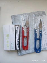 ZtDpLsd 1 Uds nuevo útil de acero inoxidable de U-forma de usar tijeras para cortar la línea de pesca recorte Nipper esencial accesorios con forma de cruz