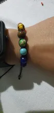 Pulsera de cuentas curativa de 7 Chakras, pulsera de cuentas de Reiki, equilibrio de oración, pulsera de perlas hecha a mano trenzada, pulseras para mujer y hombre, joyería ajustable