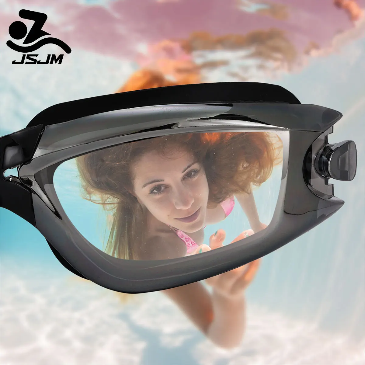 JSJM New Professional Adult Anti-fog UV Protection Lens Men Women Swimming Goggles Waterproof Adjustable Silicone Swim Glasses 2