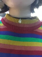 Suéteres coreanos Harajuku para mujer, suéter holgado a rayas con sabor a Hong Kong, ropa japonesa Kawaii Ulzzang