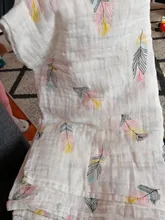 Manta de muselina de 2 capas para recién nacido, manta de gasa de bambú para bebé, 120cm x 110cm