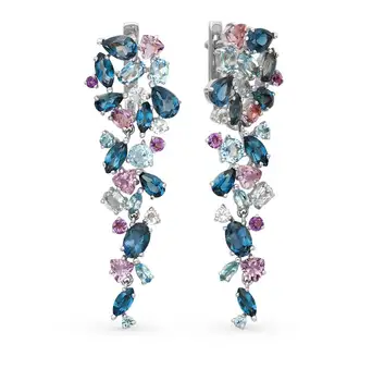 

Gold earrings with amethyst and Topaz sunlight sample 585