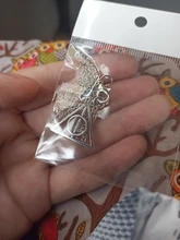 Collar con colgante de Plata de Ley de 22x21mm para hombre y mujer, Gargantilla con colgante de Color plateado