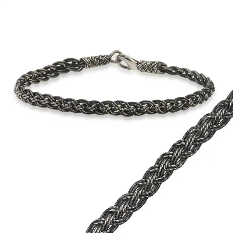 KUTAYDAN 925 Sterling Silver Kazaziye Braid Bracelet