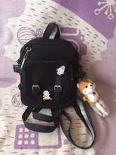 Mini mochila de lona de estilo coreano para mujer, morral de viaje a la moda, bolso escolar de ocio, bolso de hombro para chica