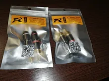Conector RCA chapado en oro, adaptador de enchufe macho de vídeo/conector de Cable de Audio, 6mm, negro y rojo, superrápido, 2 uds./1 par