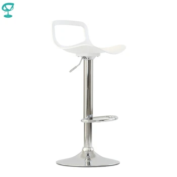

95631 Barneo N-263 High Plastic Kitchen Breakfast Bar Stool Swivel Bar Chair White color free shipping in Russia
