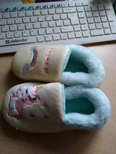 Zapatillas de unicornio para niños pequeños, zapatos de Interior para bebé, chanclas de algodón, pantuflas cálidas para casa de invierno