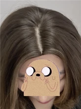 JONRENAU-Peluca de cabello sintético con flequillo para mujer, pelo largo ondulado Natural, Rubio mixto, marrón claro, para fiesta, Blanco/negro