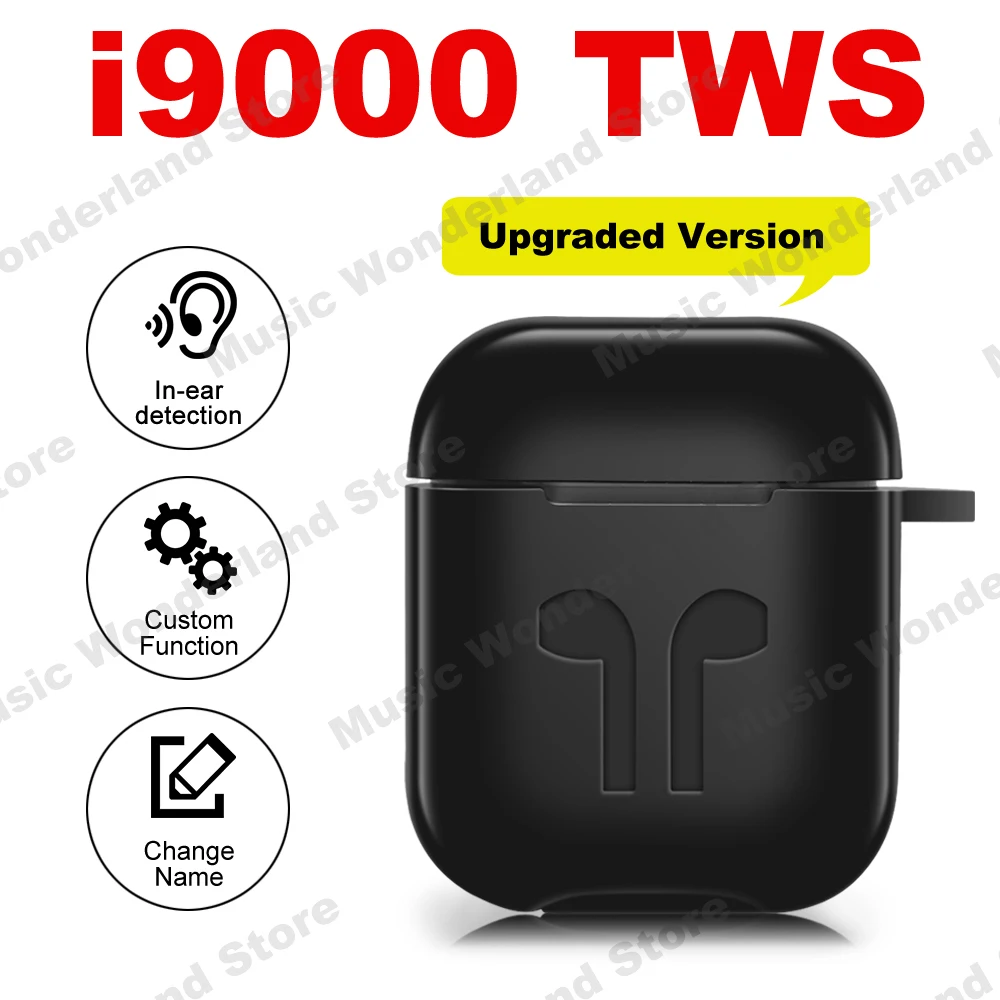 Online Neue i9000 TWS Ändern Name In Ohr Erkennung Pop up Drahtlose Kopfhörer 11 Air 2 Bluetooth Kopfhörer PK i100 i200 i500 i100000 TWS