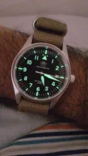 Mens Watch Pilot Sapphire Crystal Stainless-Steel NH35 Automatic Mechanical Waterproof