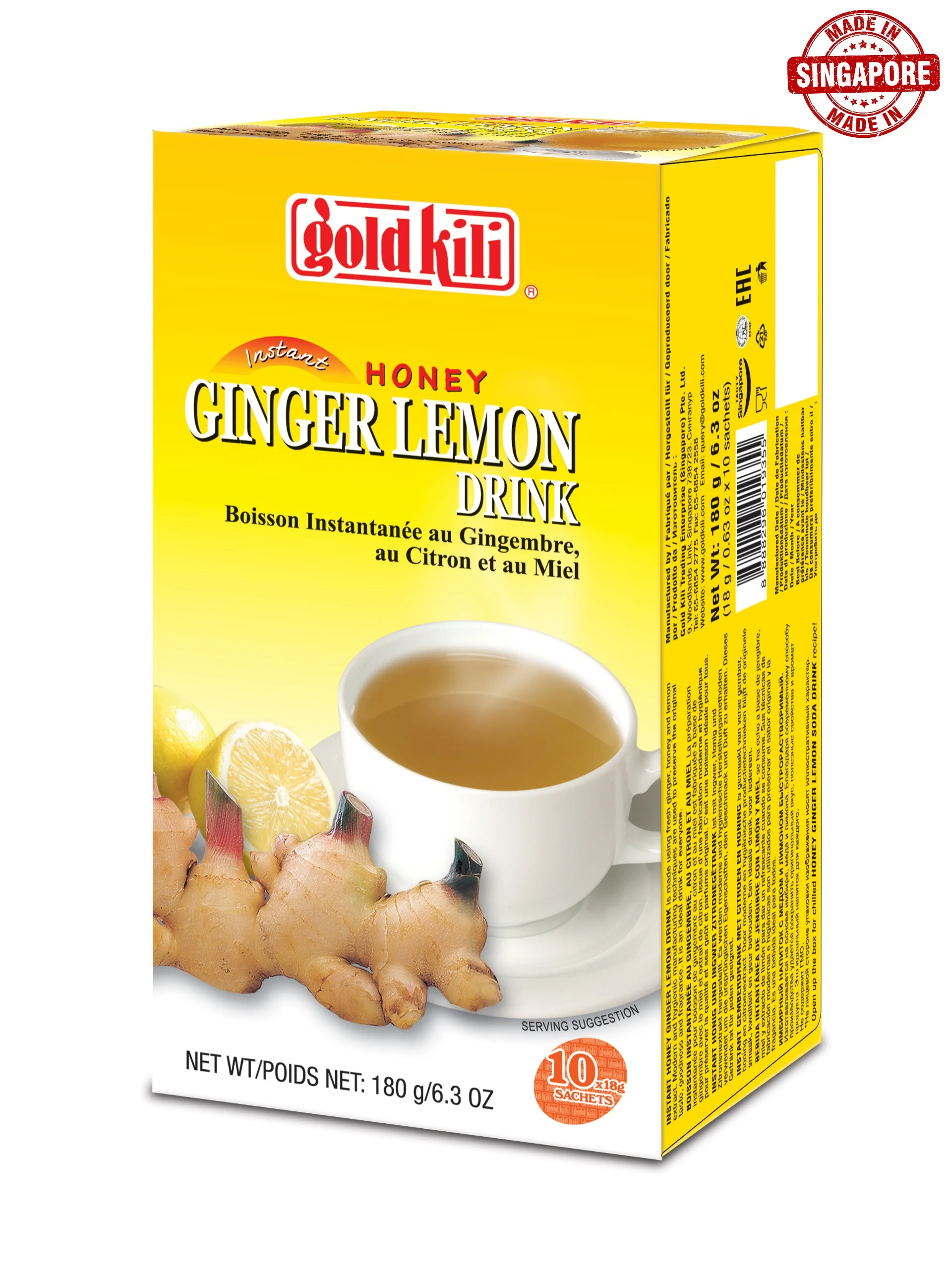 Имбирный напиток с лимоном и мёдом, быстрорас...