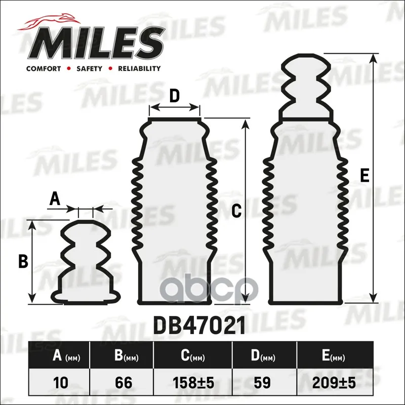 Service Kit(Boot AND Buffer For Shock Absorber) Db47021 Miles. DB47021