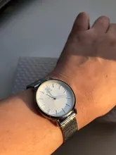 SK – relojes superfino para mujer, malla plateada, de acero inoxidable, informal, de pulsera, femenino