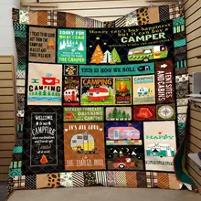 Кемпинг напечатано 3d цифровой печатью и хлопок летом прохладно одеяло кондиционер мыть водой фабрики