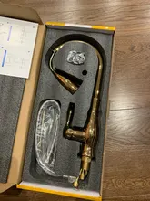 Gold Kitchen Faucet Water-Mixer Pull-Out Single-Handle Silver Swivel-Degree N22-019