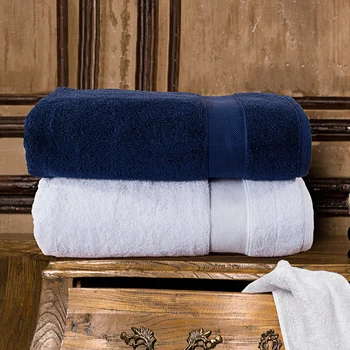 

Set of 2 towels Aberdeen color: white, dark blue (70x140 cm-2 pcs)
