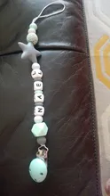 Clip de chupete de silicona para bebé, cadena de chupete colorida con nombre personalizado para bebé, chupete para la dentición, Clips para chupetes