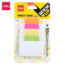 DELI EA11501 Planejador Adesivos Índice Guias 1 Pçs/lote Bandeira Bookmark Sticky Notes Material Escolar Papelaria Divisor Índice Guias De Papel