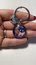 Llavero personalizado con foto de perro, colgante de cristal de perro y amor, Mini llavero de corazón, llave de coche, regalo de recuerdo