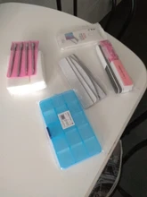 Limas para manicura, juego de bloques de tope de lijado de doble cara, limas grises para esmalte de Gel UV, 100/180