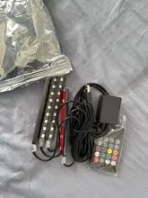 Tira de luces LED RGB con control remoto por voz para coche, diseño Interior, decorativa, Ambiental dinámico