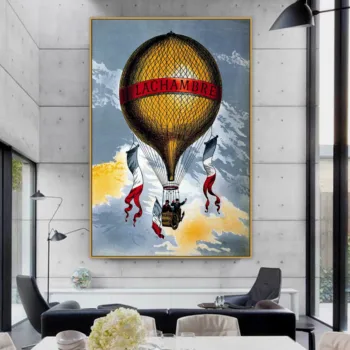 

Lachambre Balloon Old Master Advertisement Retro Vintage Poster Wall Photo Pictures Wall Art Room Decor Painting Canvas Print