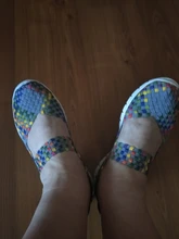 Mocasines informales para mujer, zapatillas de deporte de primavera cómoda, zapatos planos tejidos transpirables para exteriores, sandalia sin cordones con gancho y bucle, 2020