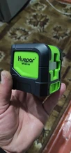 Huepar-Herramienta de alineación láser autonivelante de 2 líneas, instrumento de nivelado y alineación con láser de color rojo y verde, líneas cruzadas horizontal y vertical, 4 grados, base magnética