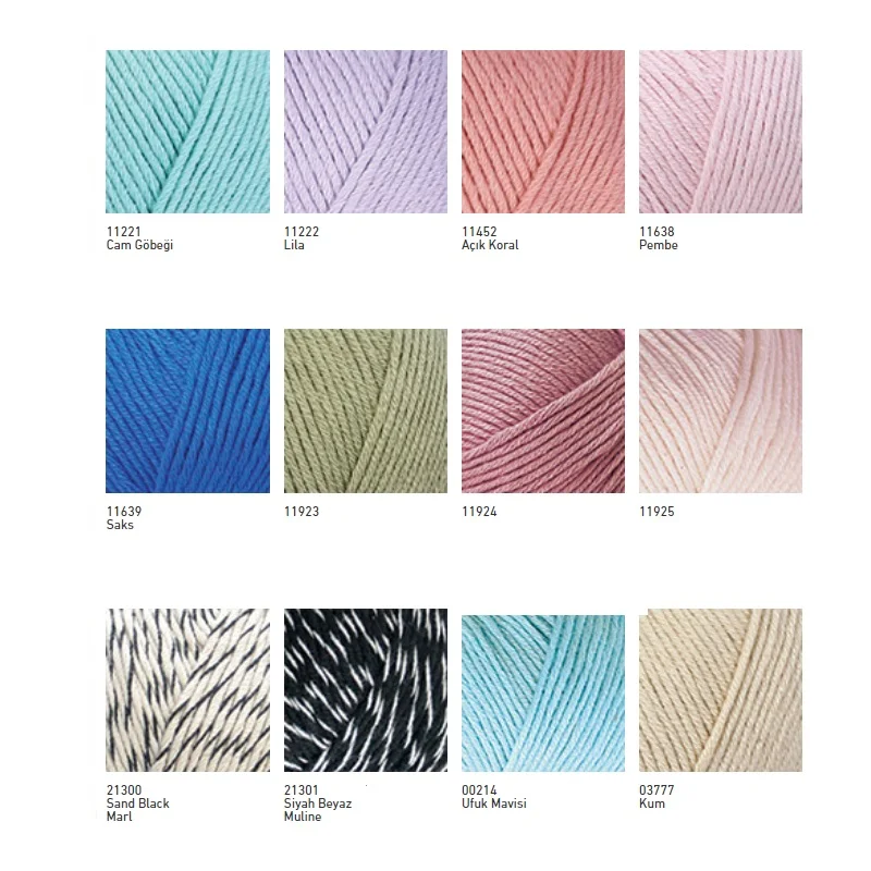 Nako Calico пряжа 100гр 245 м % 50 Премиум акрил Хлопок Вязание крючком Amigurumi Beanie шаль хомут