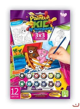 

Coloring by numbers "painter kid by number" Bears 1 Danko-toys pkn-01-07