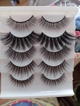 HBZGTLAD 2-20 pares 3D de visón pestañas falsas hecho a mano Wispy largo esponjosa pestañas falsas de ojos Natural extensión Kit de maquillaje Cilios