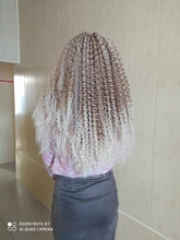 Sallyhair pasión Twist trenzas a Crochet Ombre trenzado sintético extensiones de cabello largo giros Rubio a granel Grey de la extensión del pelo