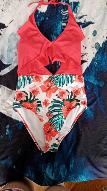 Women's Flamingo Printed Swimsuit photo review