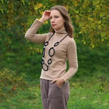 Winter Sweater Turtleneck Slim-Fit AMII Women Causal Autumn Minimalism for Spliced 12040303