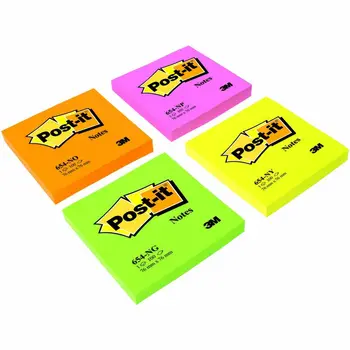 

Post it®654-NP adhesive notes blocks 76x76mm,, 1 block, 100 h