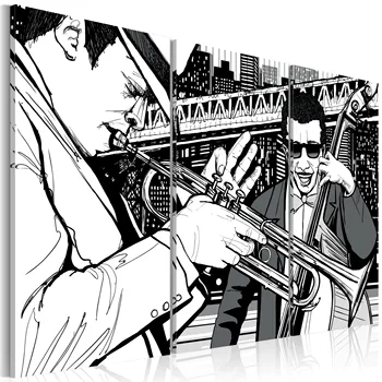 

Table-Concert jazz on background skyscrapers New York-120x80