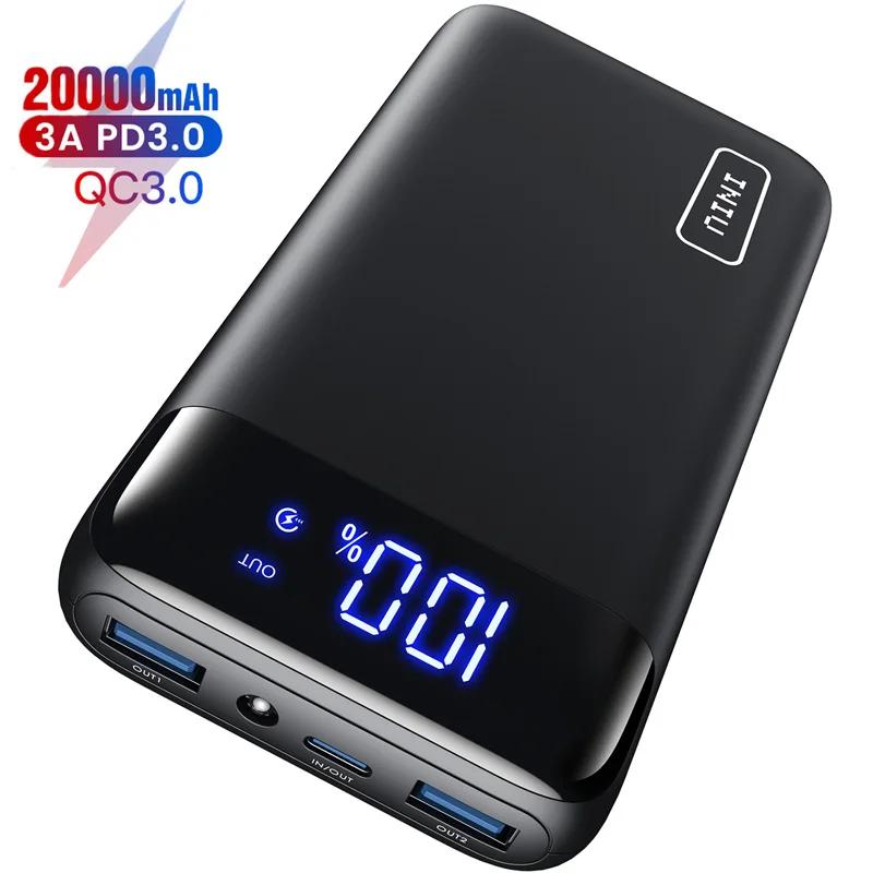INIU PD Power Bank 20000 мАч USB C портативное зарядное устройство быстрой зарядки Внешняя