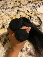 Rizado rizado mechones 100% mechones de cabello humano postizo mechones no Remy Yaki grueso de la armadura del pelo recto 3/4 Pc/lote manojos de pelo barato mechones