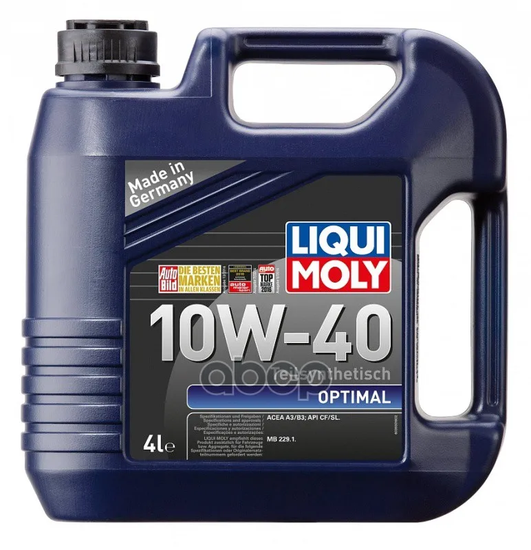 Liqui moly 10w-40 Sl/Cf Optimal 4л(Полусинт.Мотор.Масло) Sae 10w40 Optimal Liqui Moly 4л 3930