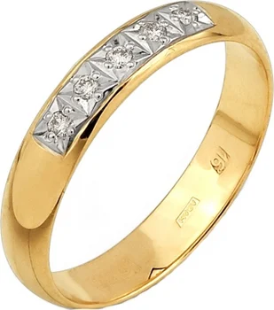 

Alcor ring with diamonds in red gold